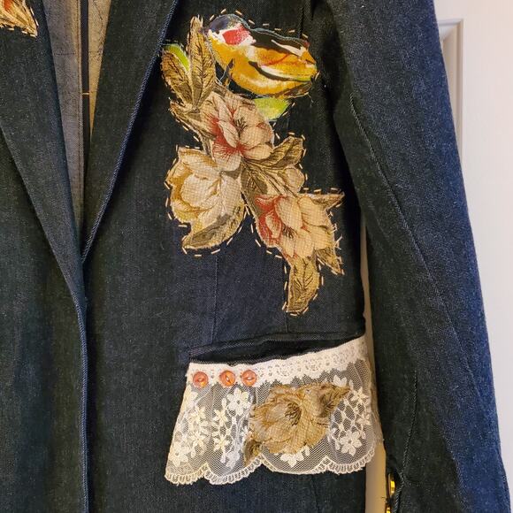 INC International Concept Reworked Restyled Denim Long Jacket‎ Women's XL - Picture 8 of 12